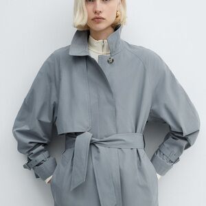 MNG - COTTON TRENCH COAT WITH BELT
